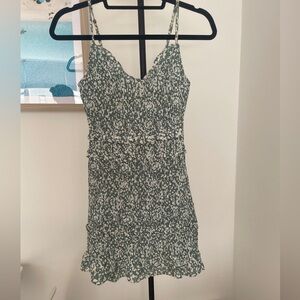 Abercrombie & fitch green mini fitted dress